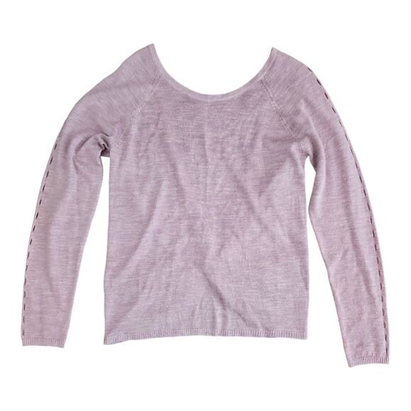 lululemon athletica Sweaters - Lululemon Athleta Open Back Twist Knot Blush Pink Lightweight Sweater SMALL